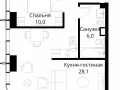 1-комнатная квартира, 49.6 м2 , 17 этаж, Волоколамское шоссе, 95/2 - фото 1