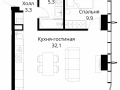 1-комнатная квартира, 50.6 м2 , 22 этаж, Волоколамское шоссе, 95/2 - фото 1