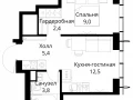 1-комнатная квартира - Волоколамское шоссе, 95/2 / ЖК Сити Бэй - фото 1