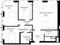 3-комнатная квартира, 93.1 м2 , 41 этаж, Волоколамское шоссе, 95/2 - фото 1