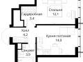 1-комнатная квартира, 37.6 м2 , 48 этаж, Волоколамское шоссе, 95/2 - фото 1