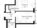 1-комнатная квартира, 37.8 м2 , 51 этаж, Волоколамское шоссе, 95/2 - фото 1