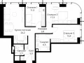 3-комнатная квартира - Волоколамское шоссе, 95/2 / ЖК Сити Бэй - фото 1