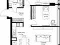 2-комнатная квартира, 78 м2 , 37 этаж, Ленинградский проспект, 8 - фото 1