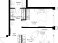 1-комнатная квартира, 46 м2 , 59 этаж, ул. Верейская, 29/32Д - фото 1