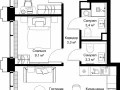 2-комнатная квартира, 51.8 м2 , 33 этаж, ул. Верейская, 29/32Д - фото 1