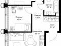 2-комнатная квартира, 52.7 м2 , 36 этаж, ул. Верейская, 29/32Д - фото 1