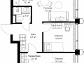 2-комнатная квартира, 55.1 м2 , 39 этаж, ул. Верейская, 29/32Д - фото 1