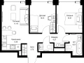 2-комнатная квартира, 50.7 м2 , 50 этаж, ул. Верейская, 29/32Д - фото 1