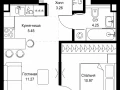 1-комнатная квартира, 35.2 м2 , 23 этаж, ул. Верейская, 29/32Д - фото 1