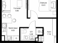 1-комнатная квартира, 36.99 м2 , 31 этаж, ул. Верейская, 29/32Д - фото 1