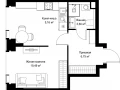1-комнатная квартира, 35 м2 , 16 этаж, Вишневая, 7 - фото 1