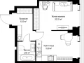 1-комнатная квартира, 35.35 м2 , 7 этаж, Вишневая, 7 - фото 1