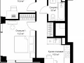 2-комнатная квартира, 58.5 м2 , 14 этаж, ул. Верейская, 29/35 - фото 1