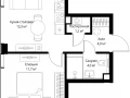 1-комнатная квартира, 34.2 м2 , 18 этаж, ул. Верейская, 29/35 - фото 1
