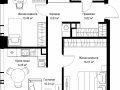 2-комнатная квартира, 59.02 м2 , 21 этаж, ул. Верейская, 29/42 - фото 1
