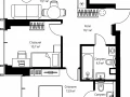 2-комнатная квартира, 56 м2 , 24 этаж, ул. Верейская, 29/35 - фото 1