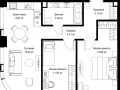 2-комнатная квартира, 64.15 м2 , 27 этаж, ул. Верейская, 29/42 - фото 1