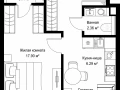 1-комнатная квартира, 43.41 м2 , 30 этаж, ул. Верейская, 29/42 - фото 1
