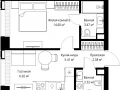 1-комнатная квартира, 35.3 м2 , 6 этаж, ул. Верейская, 29/42 - фото 1