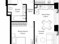 2-комнатная квартира, 65.64 м2 , 9 этаж, ул. Верейская, 29/42 - фото 1