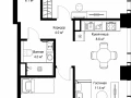 2-комнатная квартира, 61.51 м2 , 58 этаж, ул. Верейская, 29/42 - фото 1