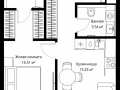 1-комнатная квартира, 47.4 м2 , 23 этаж, ул. Верейская, 29/42 - фото 1