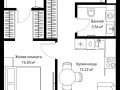1-комнатная квартира, 47.36 м2 , 6 этаж, ул. Верейская, 29/42 - фото 1