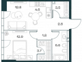 2-комнатная квартира - Орджоникидзе, 10 / ЖК SHIFT - фото 1