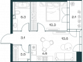 2-комнатная квартира - Орджоникидзе, 10 / ЖК SHIFT - фото 1