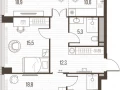 3-комнатная квартира, 90.5 м2 , 22 этаж, Летниковская, 11 - фото 1