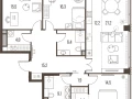 4-комнатная квартира, 121.5 м2 , 31 этаж, Летниковская, 11 - фото 1