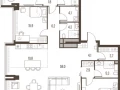 4-комнатная квартира, 165.2 м2 , 43 этаж, Летниковская, 11 - фото 1