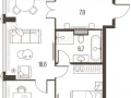 3-комнатная квартира, 76.6 м2 , 13 этаж, Летниковская, 11 - фото 1