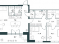 3-комнатная квартира, 116.3 м2 , 12 этаж, Орджоникидзе, 10 - фото 1