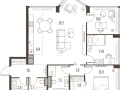 4-комнатная квартира, 106.9 м2 , 23 этаж, Летниковская, 11 - фото 1