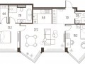 3-комнатная квартира, 83.7 м2 , 32 этаж, Летниковская, 11 - фото 1