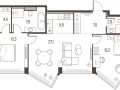 3-комнатная квартира, 83.4 м2 , 34 этаж, Летниковская, 11 - фото 1