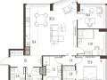 4-комнатная квартира, 105.7 м2 , 7 этаж, Летниковская, 11 - фото 1