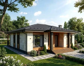 Дом 200 кв.м, КП Крекшино Вайт Вилладж в Новой Москве, проект   - фото 3